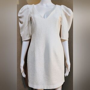 Bardot Puff Sleeve Mini Dress